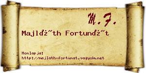 Majláth Fortunát névjegykártya
